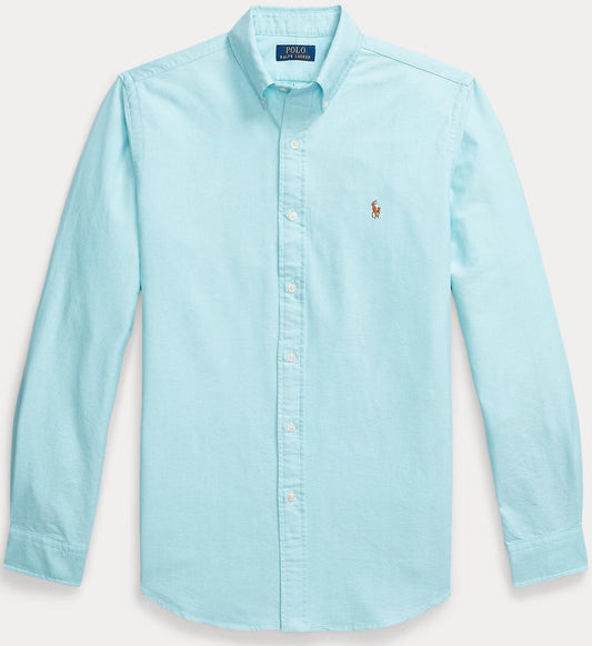 Aqua Blue Shirt Multi Logo OXFORD SHIRT