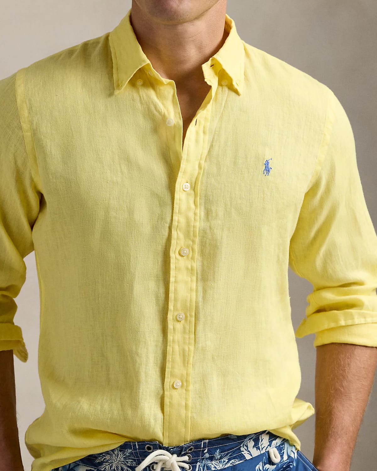 RL Yellow LINEN Shirt