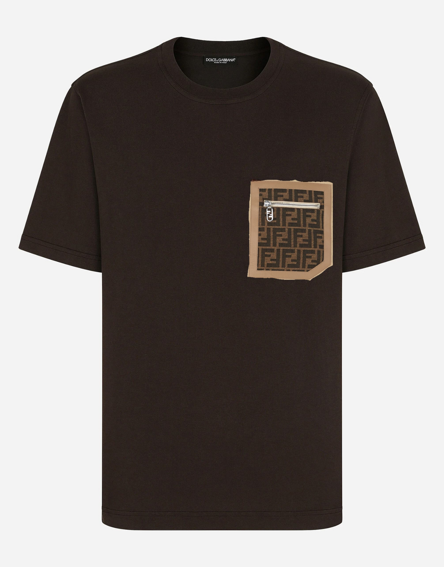 Fendi Pocket T-shirt Brown