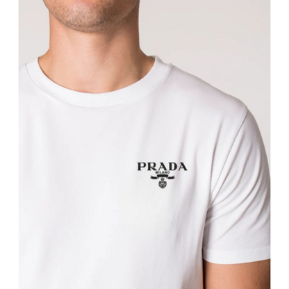 Prada Signature Logo White T-shirt