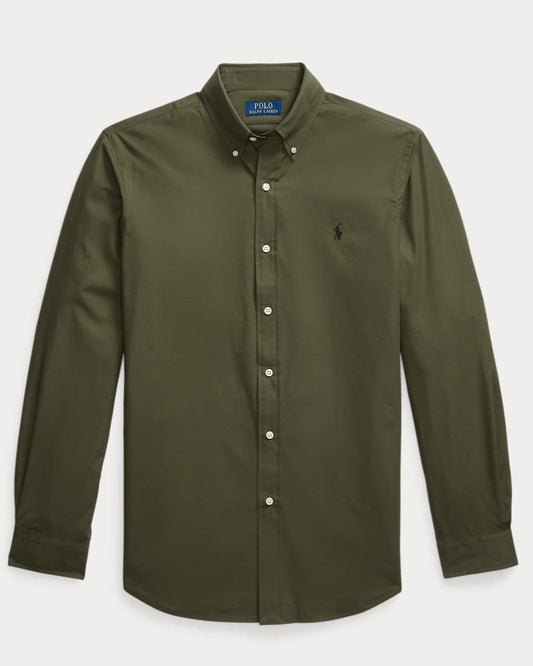 RL Poplin Bottle Green Shirt