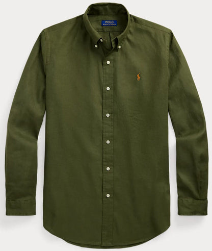 RL Olive LINEN Shirt