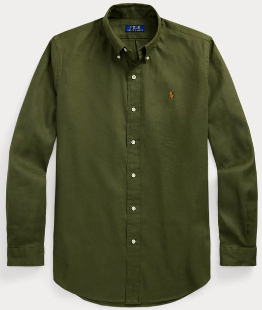 RL Olive LINEN Shirt