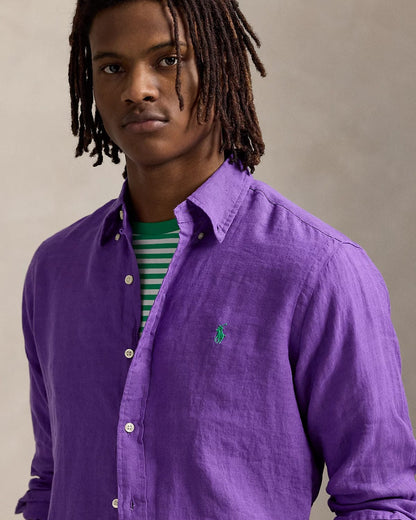 RL Purple LINEN Shirt
