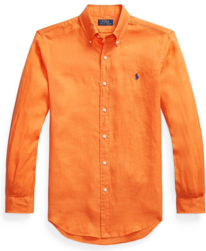 RL Orange LINEN Shirt