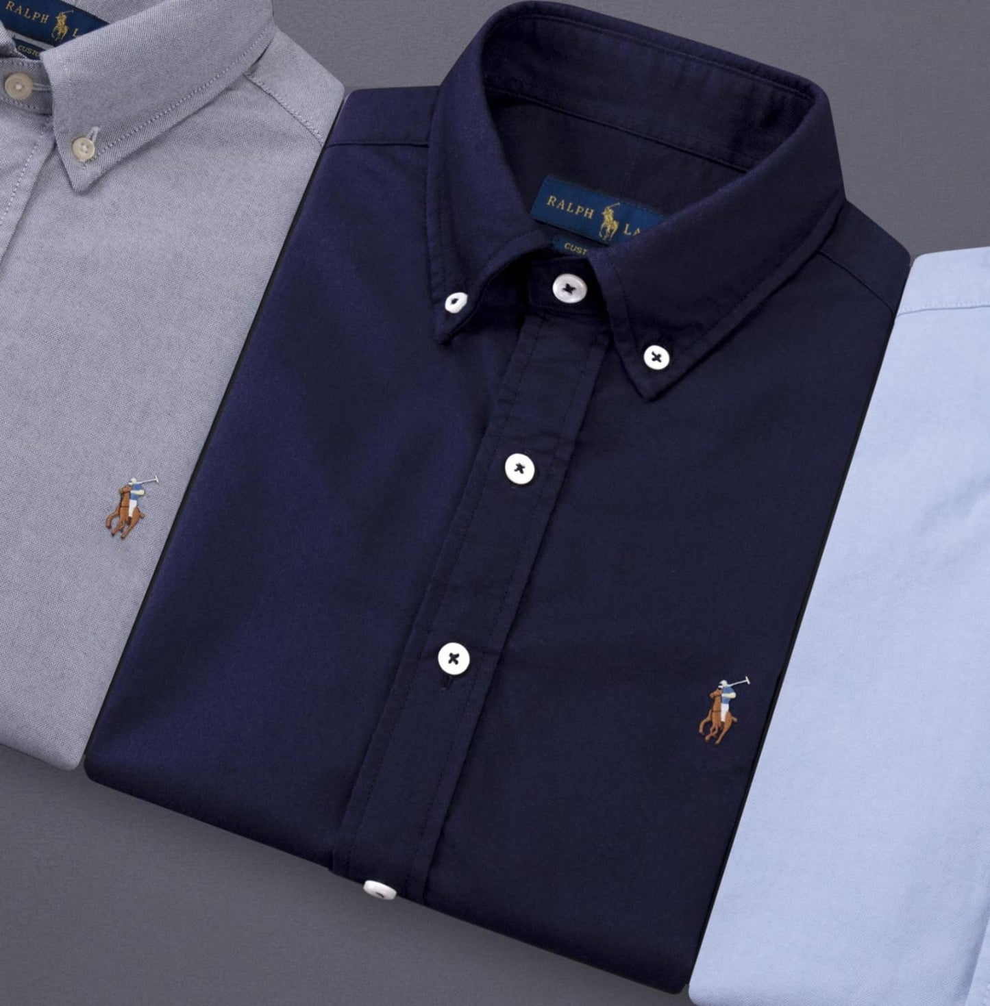 Navy Oxford Multi Logo