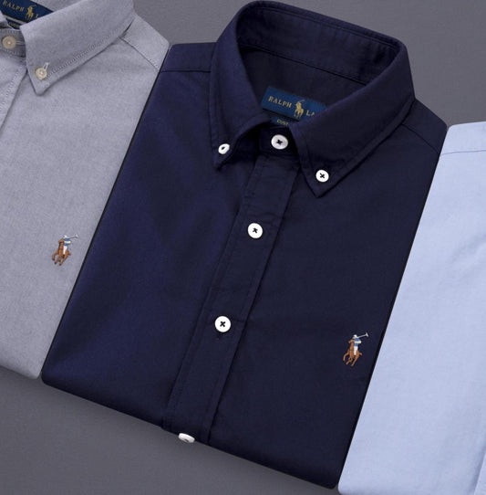 Navy Oxford Multi Logo