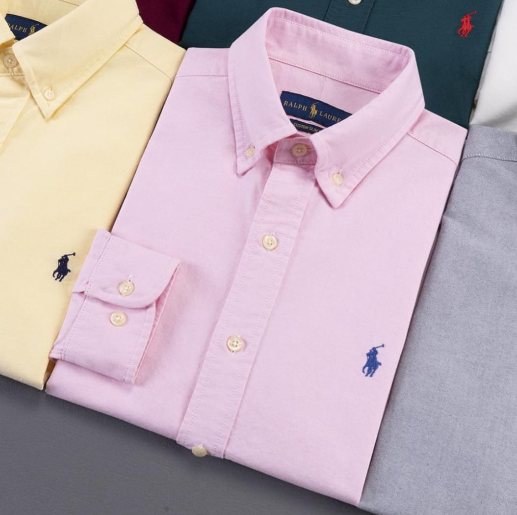 RL Pink Oxford Multi Logo
