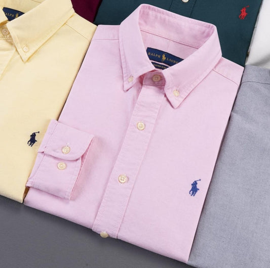 RL Pink Oxford Multi Logo