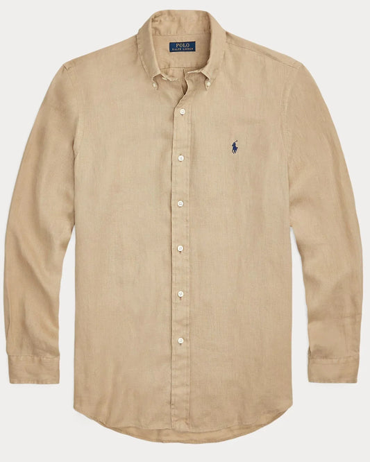RL Tan LINEN Shirt