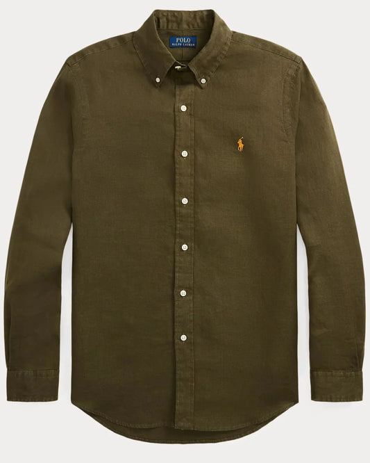 RL Olive LINEN Shirt
